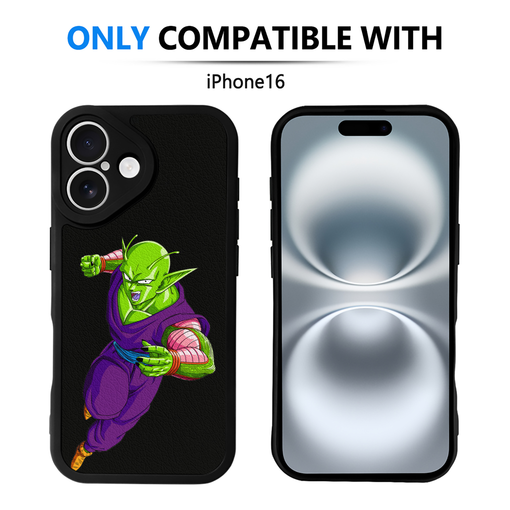 （画像用） ドラゴンボール ピッコロ DRAGON BALL Piccolo 【iPhone 16シリーズ対応】シリコンスマホケース（レザー調） 材質：シリコン
